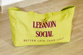 'Better Late Than Ugly' Tote - Lime Green