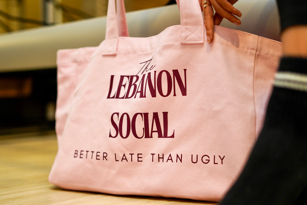 'Better Late Than Ugly' Tote - Baby Pink