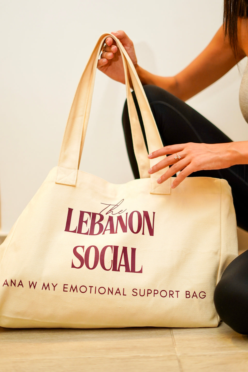 'Ana w My Emotional Support Bag' - Natural Beige
