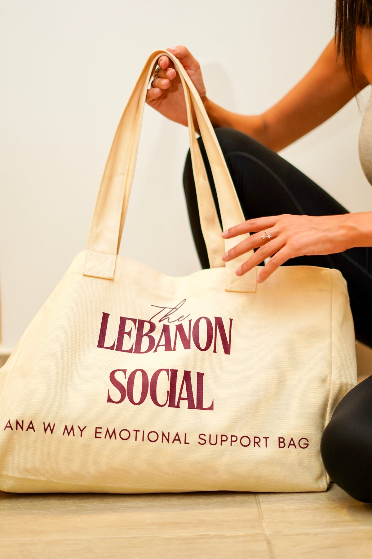 'Ana w My Emotional Support Bag' - Natural Beige